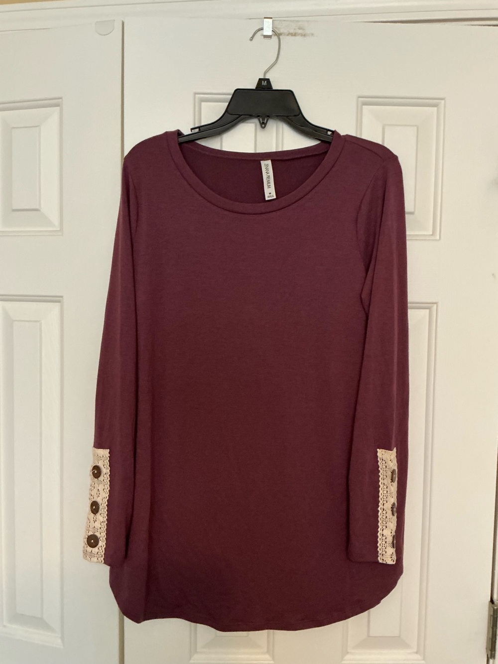 Zenana Premium NWOT Plum Tunic Top - M